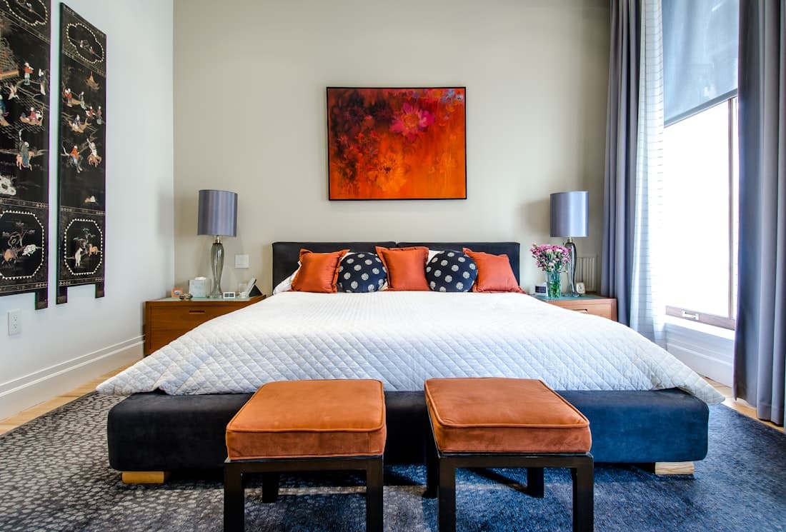 Layered bedding for cosy nights